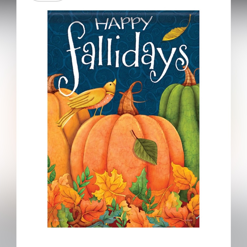 ~Happy Fallidays Small Garden Flag~